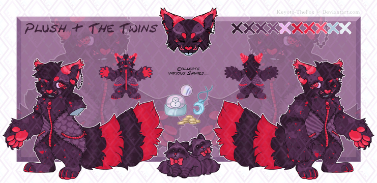 2 View Ref Sheet (Minial Edits) with Companions, Chibi Lineless Color, and Emote Head