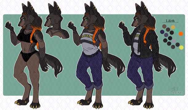 1 View Ref Sheet with Wardrobe and Bust