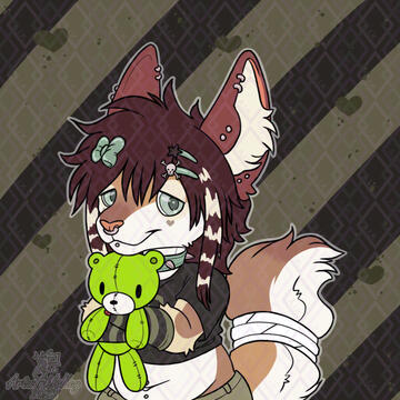 Flatcolor Halfbody with Pattern Background