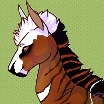 Shaded Bust with Pattern Background